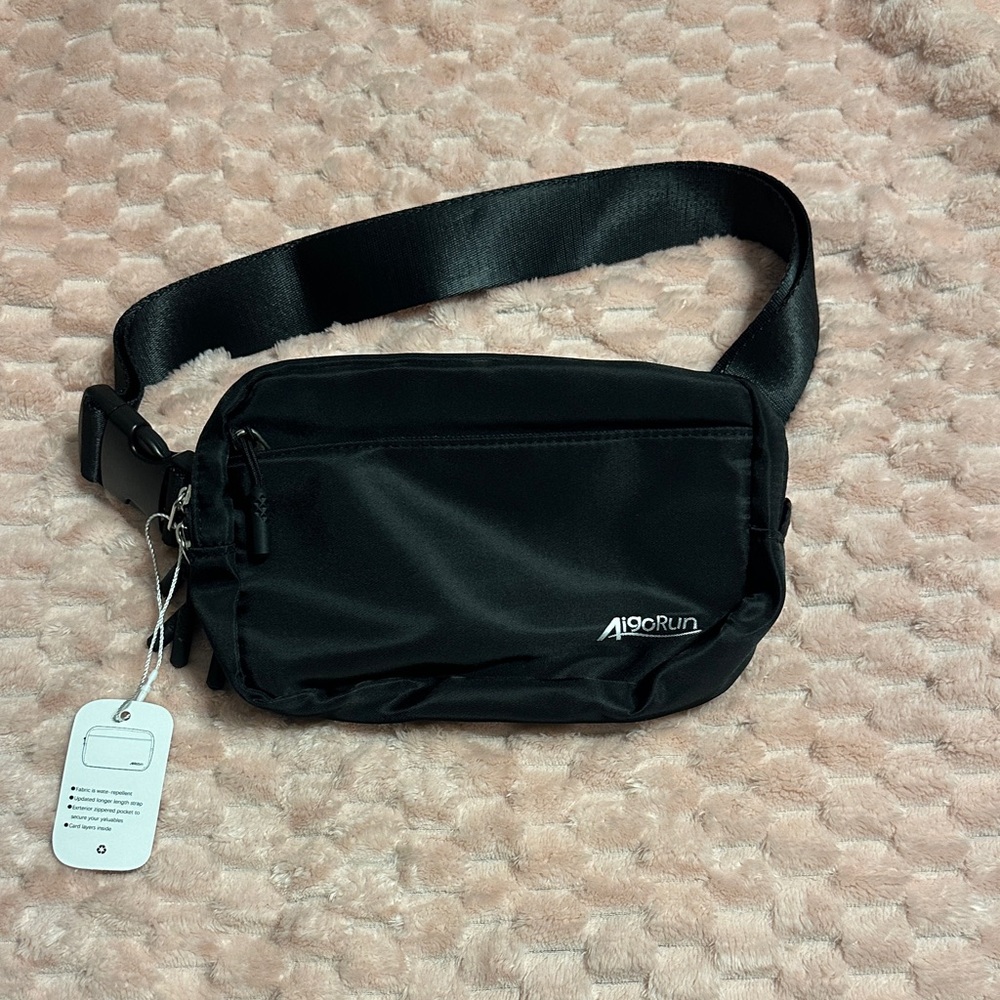 Black Crossbody Belt Bag